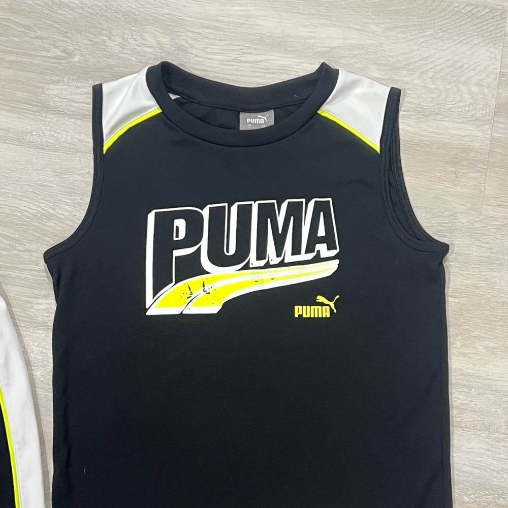 Puma Boys 2-Piece Athletic Set | Black Tank & Shorts Outfit Size 6 - Picture 3 of 5